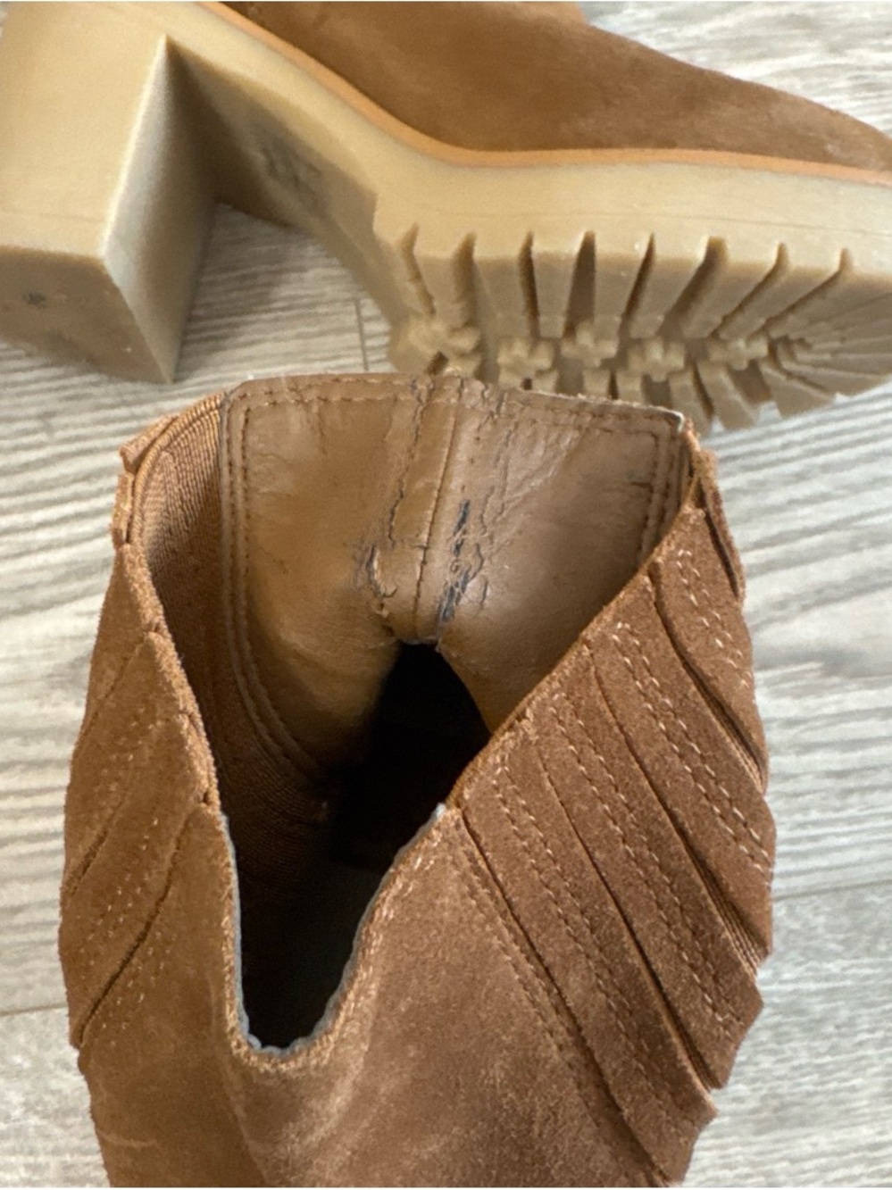 Dolce Vita Caster H2O Boots in Camel Suede - Picture 6 of 8
